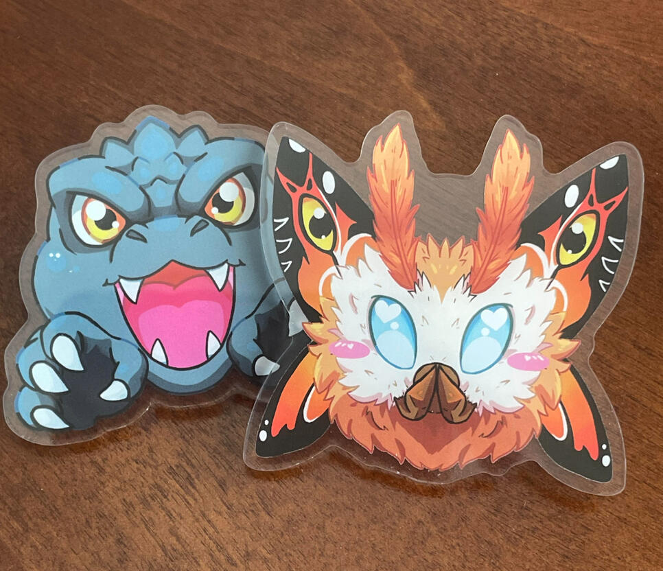 Goji+Mothra Pins